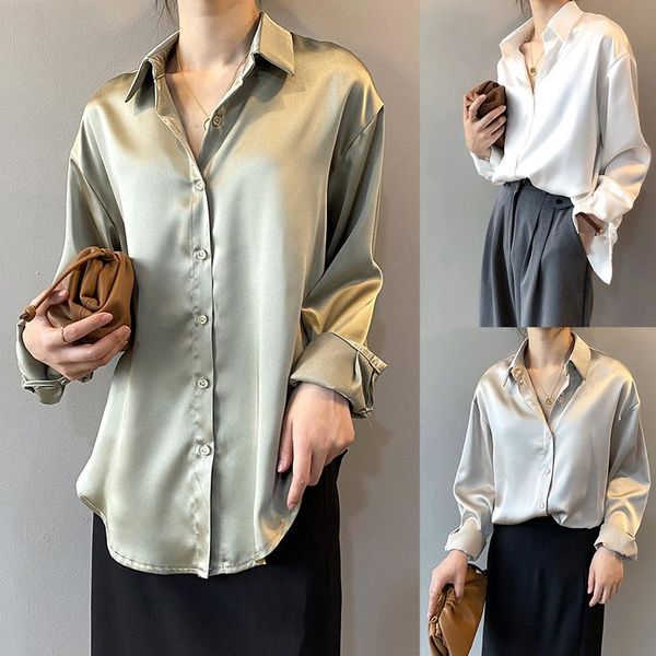 women's blouses & shirts 2021 spring full sleeve stain women turn-down collar autumn female loose white blusas femininas plus size
women's blouses & shirts 2021 spring full sleeve stain women turn-down collar autumn female loose white blusas femininas plus size