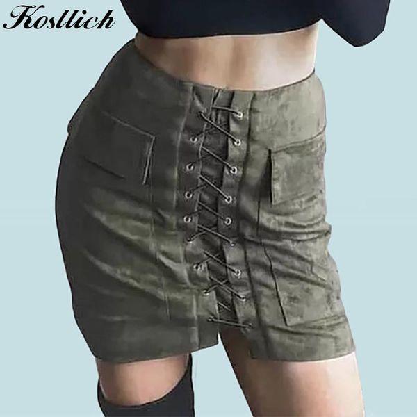 skirts kostlich casual suede leather party lace up women skirt 90's vintage pocket preppy short winter high waist, Black
skirts kostlich casual suede leather party lace up women skirt 90's vintage pocket preppy short winter high waist, Black