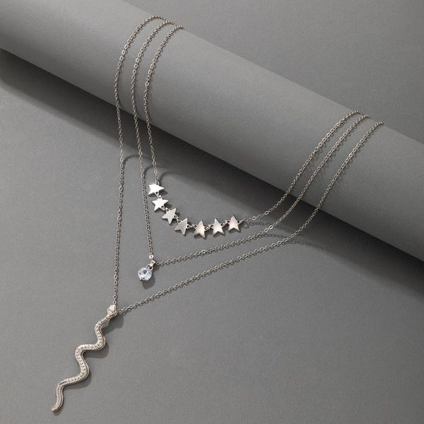 pendant necklaces tocona bohemian snake necklace for women multi-layer star clear crystal stone chain choker party jewelry collar 18746, Silver
pendant necklaces tocona bohemian snake necklace for women multi-layer star clear crystal stone chain choker party jewelry collar 18746, Silver