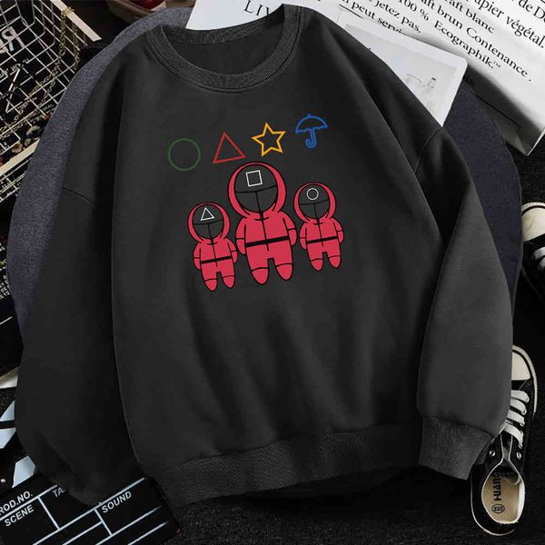 men's hoodie and squid print, casual wool crew neck sweater, loose street cloth, autumn fashion in 2021, Black
men's hoodie and squid print, casual wool crew neck sweater, loose street cloth, autumn fashion in 2021, Black