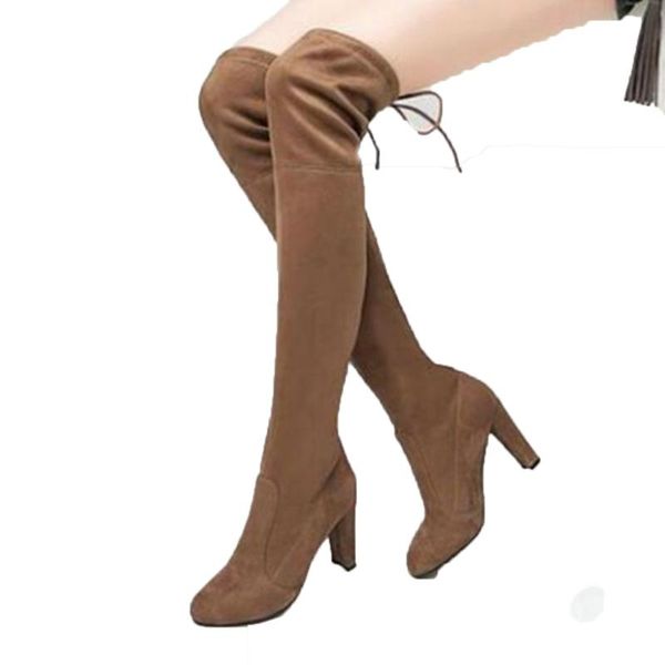boots lady long suede pointed toe over the knee slip on casual lace up high heel quality woman girls, Black
boots lady long suede pointed toe over the knee slip on casual lace up high heel quality woman girls, Black