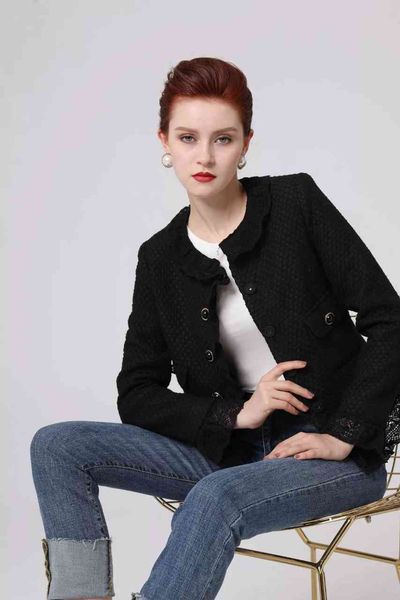 women's jackets europe and the united states autumn latest ladies short black round neck lace long sleeve jacket 4qlc, Black;brown
women's jackets europe and the united states autumn latest ladies short black round neck lace long sleeve jacket 4qlc, Black;brown