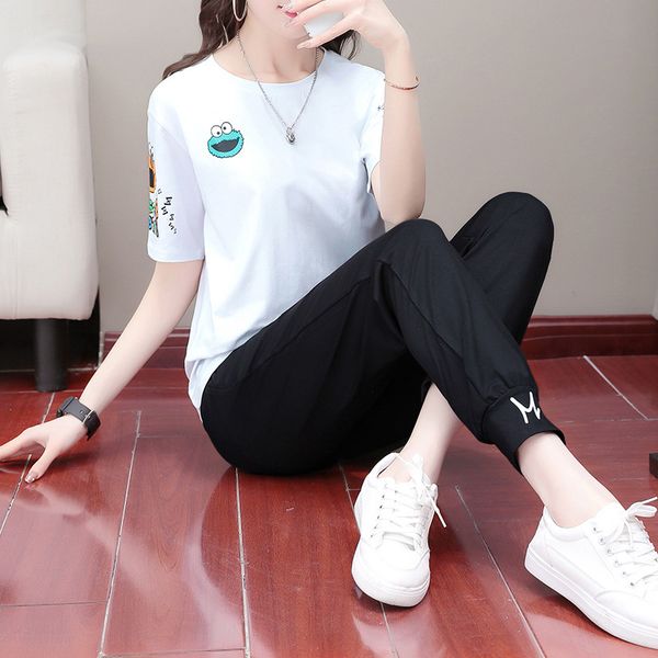tracksuits sport suit casual wear sportswear women's summer 2021 korean fashion loose show thin cotton short sleeve two piece set 22, Gray
tracksuits sport suit casual wear sportswear women's summer 2021 korean fashion loose show thin cotton short sleeve two piece set 22, Gray