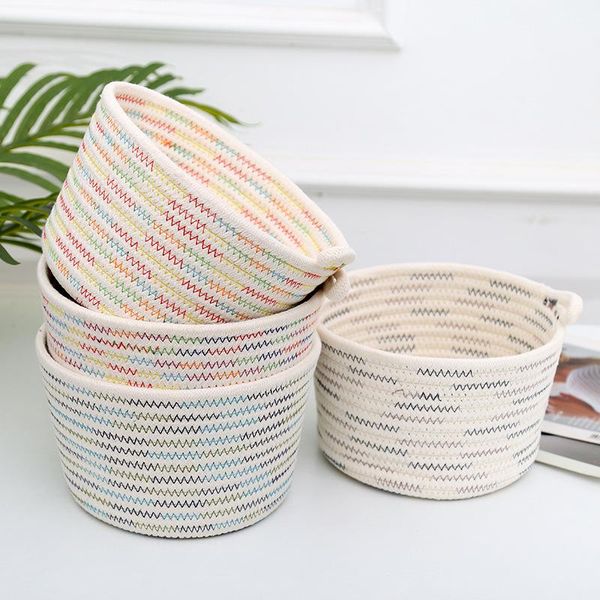 woven style storage basket colorful cotton rope bin organizer for home office small items 18*13*22cm hyd88 bags
woven style storage basket colorful cotton rope bin organizer for home office small items 18*13*22cm hyd88 bags