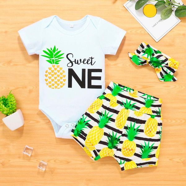 clothing sets cute born infant baby girls short sleeve romper bodysuit+pineapple shorts clothes hawaii style for kid, White
clothing sets cute born infant baby girls short sleeve romper bodysuit+pineapple shorts clothes hawaii style for kid, White