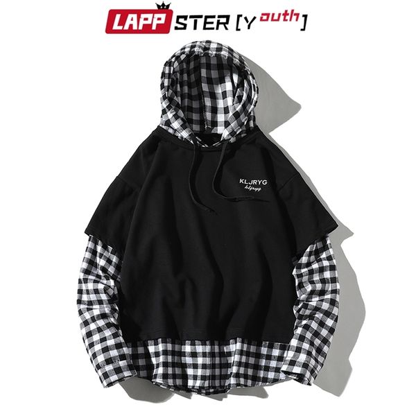lappster men fake two pieces streetwear plaid hoodies autumn pullover mens embroidery sweatshirts oversized black 210420
lappster men fake two pieces streetwear plaid hoodies autumn pullover mens embroidery sweatshirts oversized black 210420