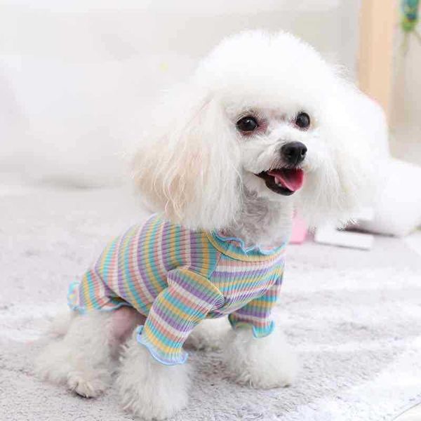 dog apparel pet clothes puppy vest t-shirt shirt strip cute rainbow cat beauty clothing for dogs cats pets vests 2021
dog apparel pet clothes puppy vest t-shirt shirt strip cute rainbow cat beauty clothing for dogs cats pets vests 2021