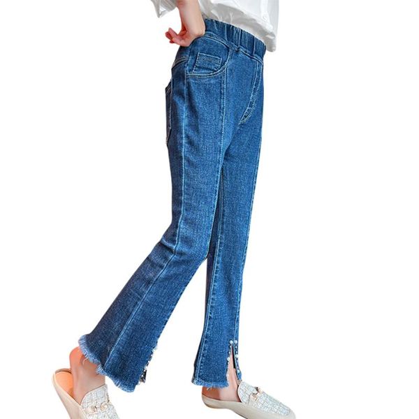 jeans for girls solid color children's girl casual style kids spring autumn clothes 6 8 10 12 14, Blue 
jeans for girls solid color children's girl casual style kids spring autumn clothes 6 8 10 12 14, Blue