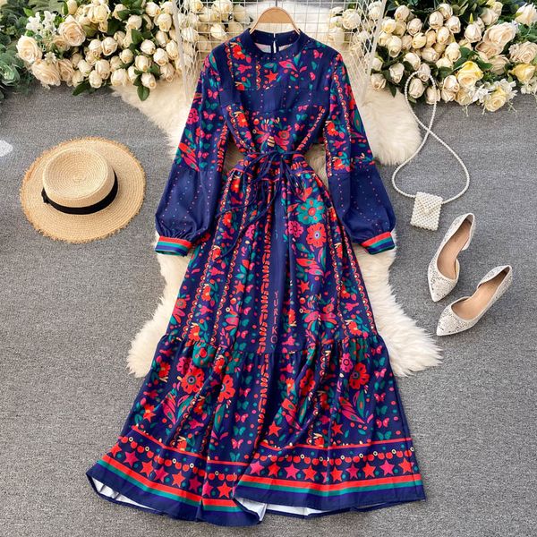 dresses vintage floral sleeved a-line maxi o neck sashes retro flowers thailand style peated ankle long, Black;gray
dresses vintage floral sleeved a-line maxi o neck sashes retro flowers thailand style peated ankle long, Black;gray