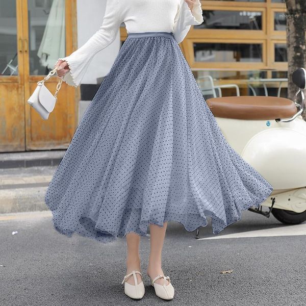 skirts women wave point a-line yarn skirt spring fall high waist muti-layer patchwork tulle casual mesh midi calf for, Black 
skirts women wave point a-line yarn skirt spring fall high waist muti-layer patchwork tulle casual mesh midi calf for, Black