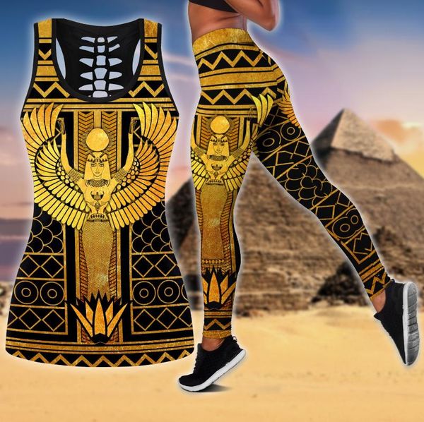 women's leggings queen of egyptian tattoos 3d printed hollow tank & set fitness female full length yoga pants lkb-16, Black
women's leggings queen of egyptian tattoos 3d printed hollow tank & set fitness female full length yoga pants lkb-16, Black