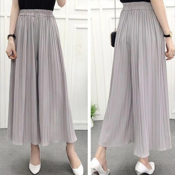palazzo pleated wide leg summer womens pants korean version calf length high waist loose casual trousers, Black;white
palazzo pleated wide leg summer womens pants korean version calf length high waist loose casual trousers, Black;white