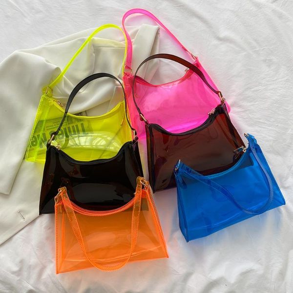 summer women's bag transparent pvc jelly candy pure color shoulder underarm hobos casual ladies small handbags purse evening bags
summer women's bag transparent pvc jelly candy pure color shoulder underarm hobos casual ladies small handbags purse evening bags