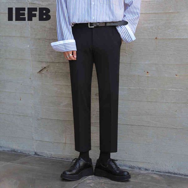 iefb men's clothing korean trend trousers slim korean casual suit pants spring ankle-length pants for male pocket y4309 210524, Black
iefb men's clothing korean trend trousers slim korean casual suit pants spring ankle-length pants for male pocket y4309 210524, Black