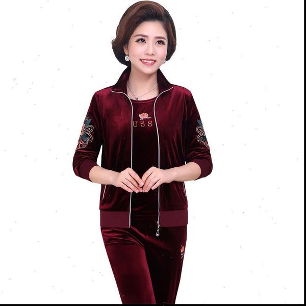 spring autumn suits sportsuit middle womens tracksuits aged and elderly clothing large size embroidery three piece suit pants sportswear k99, Gray
spring autumn suits sportsuit middle womens tracksuits aged and elderly clothing large size embroidery three piece suit pants sportswear k99, Gray