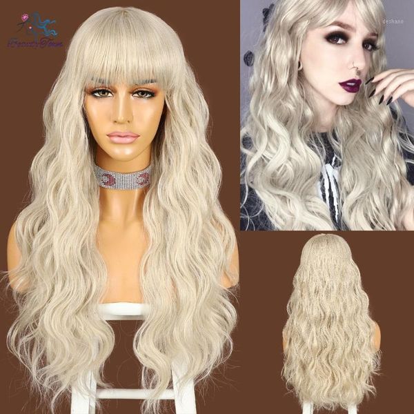beautytown easy install synthetic wigs platinum color long wavy hair with bang heat resistant machine made daily women cos wig1, Black
beautytown easy install synthetic wigs platinum color long wavy hair with bang heat resistant machine made daily women cos wig1, Black