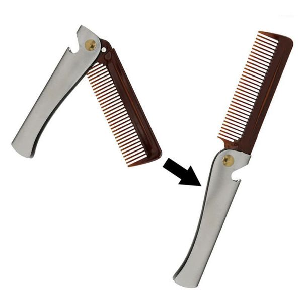 brand portable folding pocket hair comb stainless steel beard combs bottle opener care styling accessories1, Silver
brand portable folding pocket hair comb stainless steel beard combs bottle opener care styling accessories1, Silver