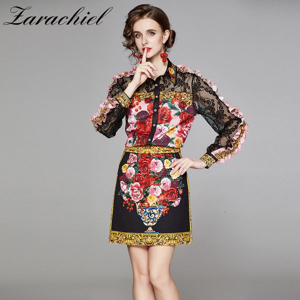 skirts runway autumn flower 2 two pieces sets women's chic lace patchwork ruffles long sleeve shirt and short skirts suits, Black
skirts runway autumn flower 2 two pieces sets women's chic lace patchwork ruffles long sleeve shirt and short skirts suits, Black