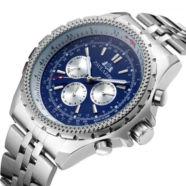 luxury automatic watches for men stainless steel sport mechanical wrist watch male brand calendar clock relogio masculino wristwatches, Slivery;brown
luxury automatic watches for men stainless steel sport mechanical wrist watch male brand calendar clock relogio masculino wristwatches, Slivery;brown