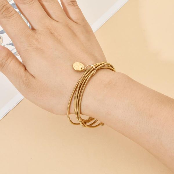 charm bracelets zmzy simple multi-layer style stainless steel chain bracelet fashion jewelry for women men wedding birthday party gift, Golden;silver
charm bracelets zmzy simple multi-layer style stainless steel chain bracelet fashion jewelry for women men wedding birthday party gift, Golden;silver