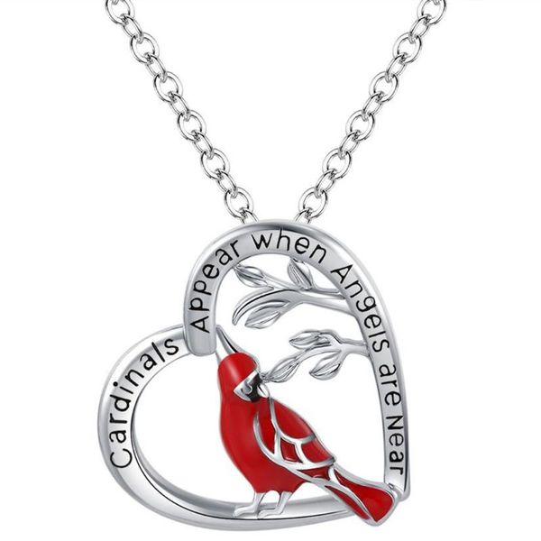 pendant necklaces cosyoo woman necklace heart shaped cardinal red bird cubic zirconia zircon romantic valentine jewelry gift, Silver
pendant necklaces cosyoo woman necklace heart shaped cardinal red bird cubic zirconia zircon romantic valentine jewelry gift, Silver