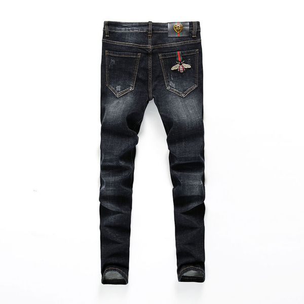 men's high-end jeans, tight, informal, elastic, all-round combination, embroidery, little bee, teenagers, 2021, Blue
men's high-end jeans, tight, informal, elastic, all-round combination, embroidery, little bee, teenagers, 2021, Blue