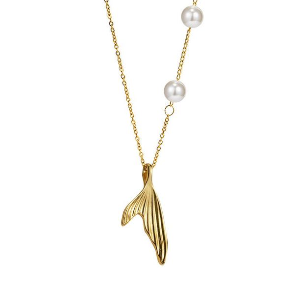 pendant necklaces ins fishtail necklace femininity pearl stainless steel clavicle chain joker exquisite accessories luxury jewelry, Silver
pendant necklaces ins fishtail necklace femininity pearl stainless steel clavicle chain joker exquisite accessories luxury jewelry, Silver