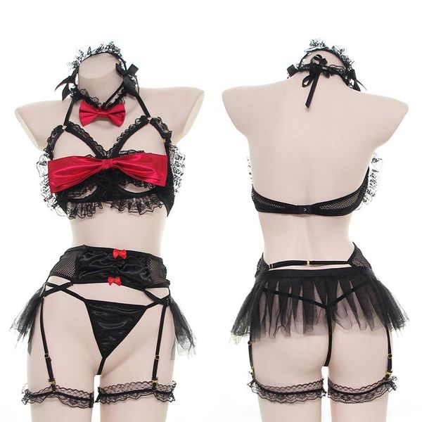 women's tracksuits 1set bow hollow out sleepwear cosplay costume japanese style underwear bra& shorts suit for women nightwear christma, Gray
women's tracksuits 1set bow hollow out sleepwear cosplay costume japanese style underwear bra& shorts suit for women nightwear christma, Gray