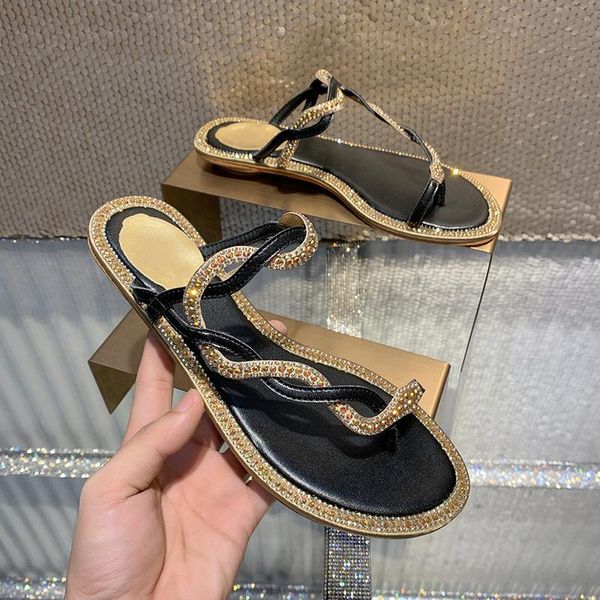 beach sandals women summer shoes crystal fashion slippers flat bohemian style gladiator ladies clip toed footwear, Black
beach sandals women summer shoes crystal fashion slippers flat bohemian style gladiator ladies clip toed footwear, Black