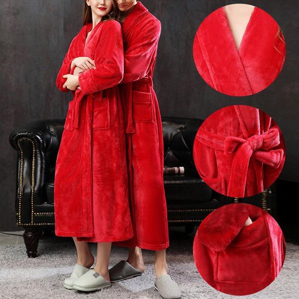 women's sleepwear red sleepwear autumn winter couple solid color flannel nightgown mid-length warm lace bathrobe home service 0lxj, Black;red
women's sleepwear red sleepwear autumn winter couple solid color flannel nightgown mid-length warm lace bathrobe home service 0lxj, Black;red