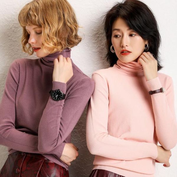women's sweaters turtleneck woman cashmere solid color slim knitted high elastic sweater fall women basic mujer suteres brown, White;black
women's sweaters turtleneck woman cashmere solid color slim knitted high elastic sweater fall women basic mujer suteres brown, White;black