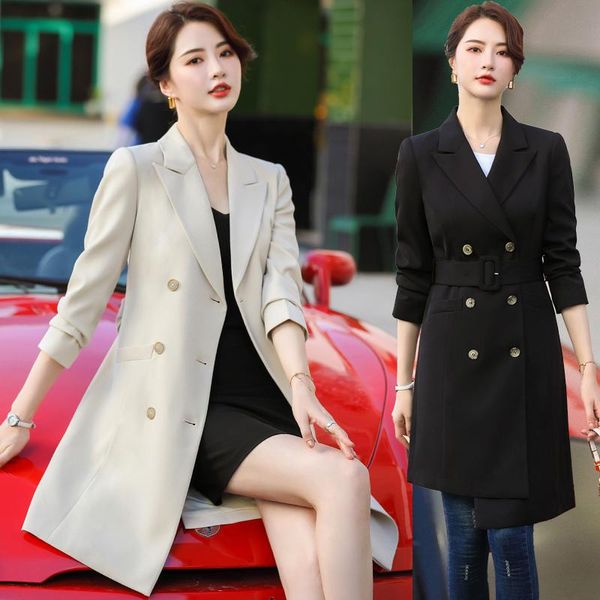 women's suits & blazers middle long windbreaker women autumn winter jackets coat fabric elegant ol styles outwear clothes, White;black
women's suits & blazers middle long windbreaker women autumn winter jackets coat fabric elegant ol styles outwear clothes, White;black
