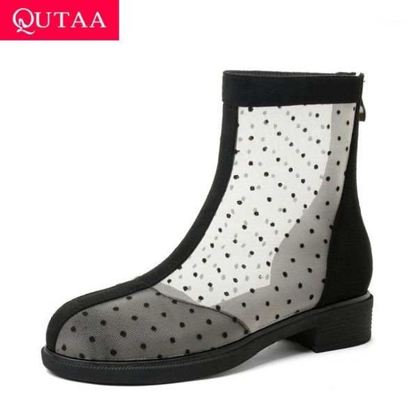 boots qutaa 2021 flock polka dot mesh fashion ladies pumps casual round toe women shoes square low heel zipper cool size 34-391, Black
boots qutaa 2021 flock polka dot mesh fashion ladies pumps casual round toe women shoes square low heel zipper cool size 34-391, Black