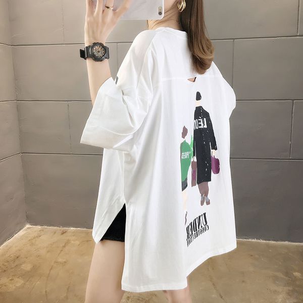t-shirt t-shirt 2021 summer cotton loose back hollow medium length short sleeve female student fashion top, White
t-shirt t-shirt 2021 summer cotton loose back hollow medium length short sleeve female student fashion top, White