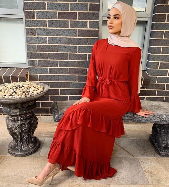 ethnic clothing ladies two layer chiffon elastic waist abaya dress caftan islamic clothes muslim jilbab djellaba robe, Red
ethnic clothing ladies two layer chiffon elastic waist abaya dress caftan islamic clothes muslim jilbab djellaba robe, Red