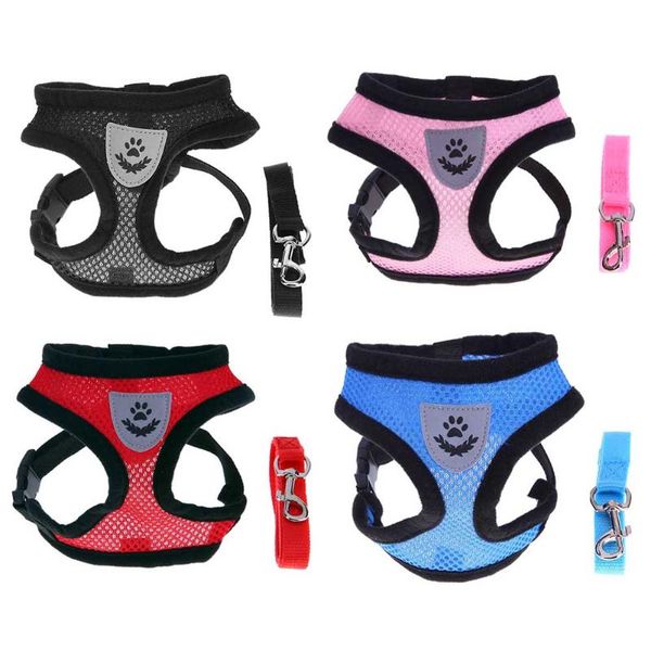 dog collars & leashes pet breathable vest harness leash puppy walking traction rope strap mesh cloth dogs harnesses leads 1.2m
dog collars & leashes pet breathable vest harness leash puppy walking traction rope strap mesh cloth dogs harnesses leads 1.2m