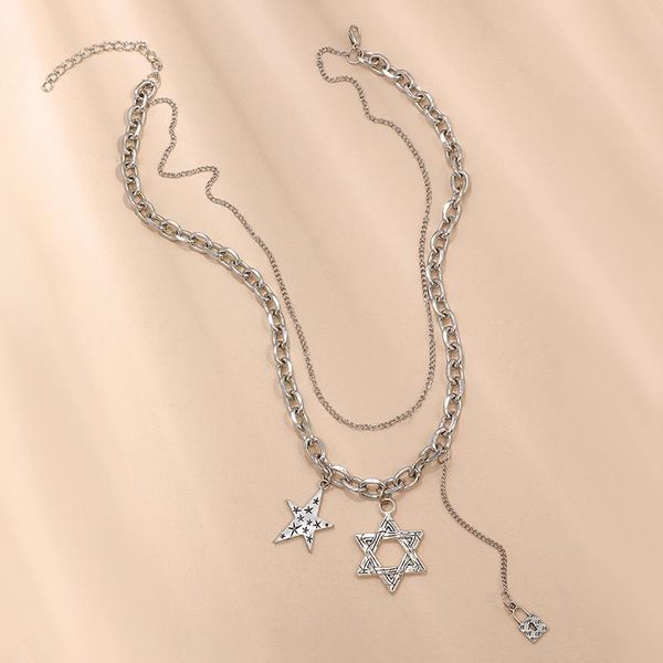 chains vintage double pendant star necklace for women butterflies charm choker chain necklaces boho jewelry christmas gift, Silver
chains vintage double pendant star necklace for women butterflies charm choker chain necklaces boho jewelry christmas gift, Silver