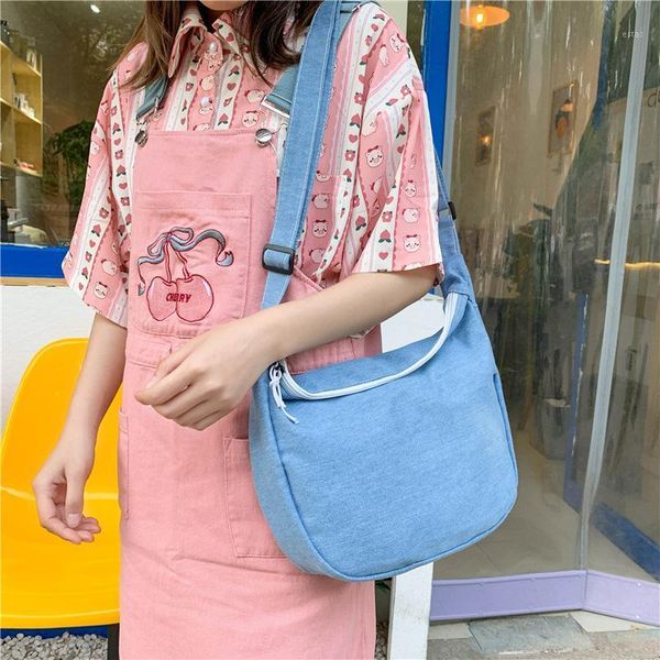 evening bags japanese ins simple casual retro girl student denim shoulder bag plaid messenger korean women dumpling1
evening bags japanese ins simple casual retro girl student denim shoulder bag plaid messenger korean women dumpling1