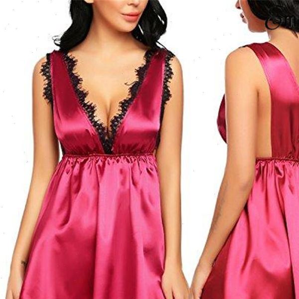 plus size lingerie women sleepwear nightdress satin deep v neck lace bride temptation home service x, Black;red
plus size lingerie women sleepwear nightdress satin deep v neck lace bride temptation home service x, Black;red