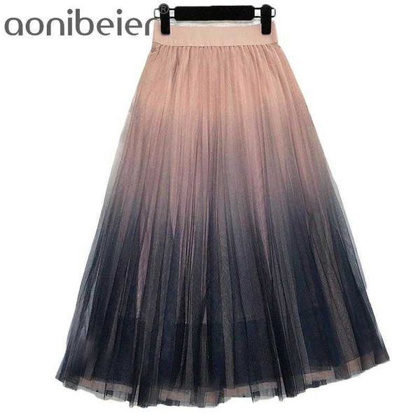sheer mesh overlay gradient color skirt elastic high waist spring summer fashion women pleated female midi 210604, Black
sheer mesh overlay gradient color skirt elastic high waist spring summer fashion women pleated female midi 210604, Black
