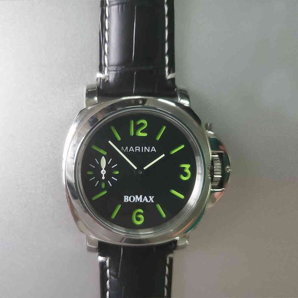 2020 man watch bomax marina manual winding 44 mm sier men's stainless steel case luminous hand mineral glass leather strap 423, Slivery;brown
2020 man watch bomax marina manual winding 44 mm sier men's stainless steel case luminous hand mineral glass leather strap 423, Slivery;brown