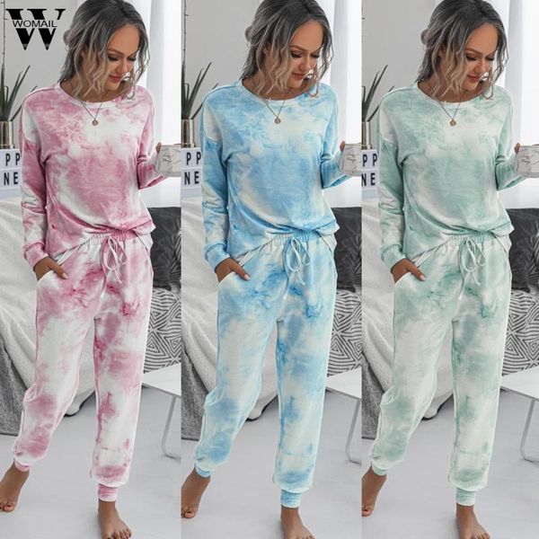 womail tracksuit women 2021 gradual change tie dye print blue casual long sleeve t shirt+pants women's two piece elegant outfits dress, White
womail tracksuit women 2021 gradual change tie dye print blue casual long sleeve t shirt+pants women's two piece elegant outfits dress, White