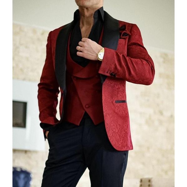 men's suits & blazers burgundy embossing groom tuxedos black velvet lapel groomsmen wedding dress excellent man jacket blazer (jacket+p, White;black
men's suits & blazers burgundy embossing groom tuxedos black velvet lapel groomsmen wedding dress excellent man jacket blazer (jacket+p, White;black