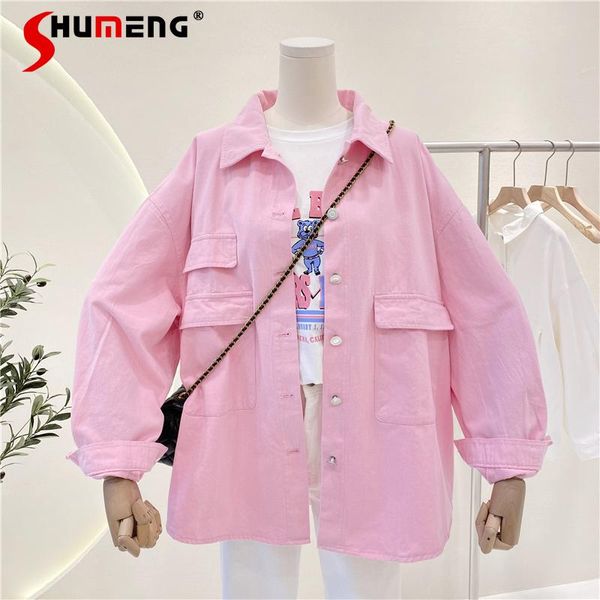 women's jackets 2021 spring fall female hong kong style denim coat korean-style loose lazy jeans fashion pocket lapels outerwear, Black;brown
women's jackets 2021 spring fall female hong kong style denim coat korean-style loose lazy jeans fashion pocket lapels outerwear, Black;brown