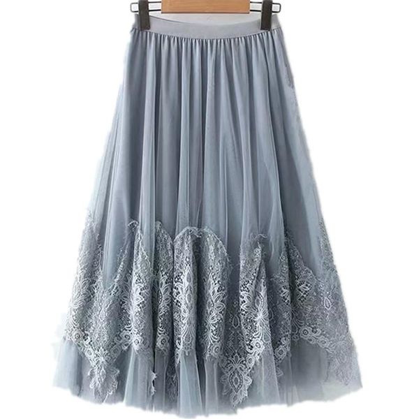 skirts spring summer patchwork lace women high-waisted casual office a line korean fashion long female clothing t037, Black
skirts spring summer patchwork lace women high-waisted casual office a line korean fashion long female clothing t037, Black