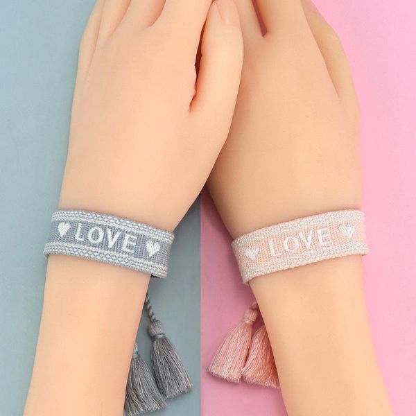 charm bracelets fashion tassel woven handmade letter embroidery hand rope polyester bohemian party accessories for men and women, Golden;silver
charm bracelets fashion tassel woven handmade letter embroidery hand rope polyester bohemian party accessories for men and women, Golden;silver