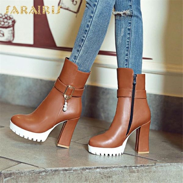 boots 2021 brand design big size 43 thick high heels comfy shoes ladies booties buckle platform metal decoration woman, Black
boots 2021 brand design big size 43 thick high heels comfy shoes ladies booties buckle platform metal decoration woman, Black