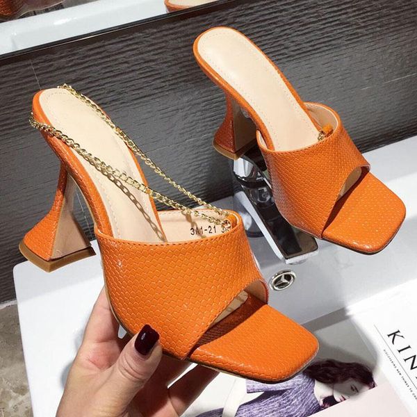sandals women 2021 summer square toe gold chain decoration high heels women's spike heel slipper 9.5cm pumps, Black
sandals women 2021 summer square toe gold chain decoration high heels women's spike heel slipper 9.5cm pumps, Black