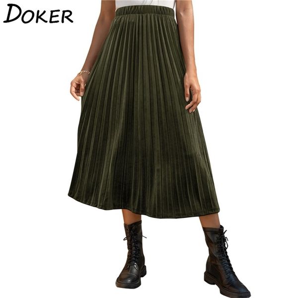 women long skirt summer a line casual loose office lady bottoms female plus size high waist pleated midi skirts ropa mujer 210603, Black
women long skirt summer a line casual loose office lady bottoms female plus size high waist pleated midi skirts ropa mujer 210603, Black