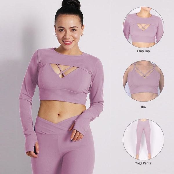 yoga outfit 3pcs or 2pcs/set v neck sports bra long sleeve pullover sport exercise sets women squat proof leggings workout suits
yoga outfit 3pcs or 2pcs/set v neck sports bra long sleeve pullover sport exercise sets women squat proof leggings workout suits